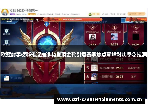 欧冠射手榜群雄逐鹿谁将登顶金靴引爆赛季焦点巅峰对决悬念拉满 欧冠射手榜群雄逐鹿谁将登顶金靴引爆赛季焦点巅峰对决悬念拉满